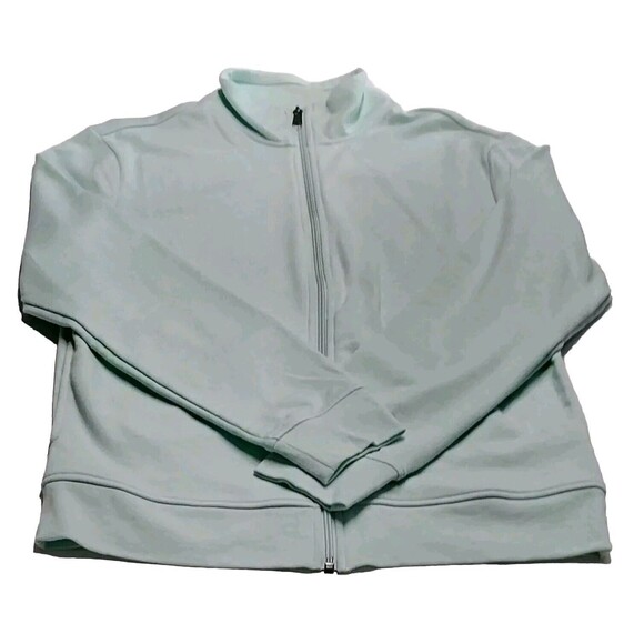 Amazon Essentials Men Small Mint Green Full Zip Sweatshirt Activewear Ltwt NWOT - Picture 1 of 13